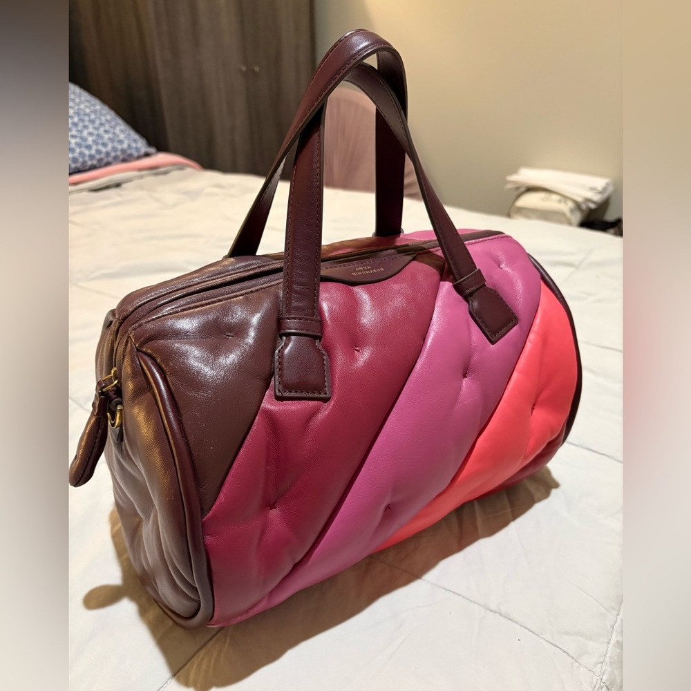 Anya Hindmarch puffy leather barrel handbag